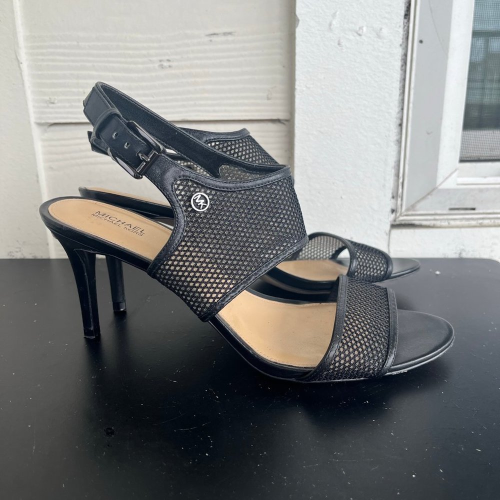 Michael Kors Women's Leilah Mesh Ankle Strap Heels Size 10 - Picture 2 of 13